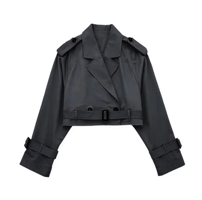 European And American Style Women's Short Cut Windbreaker