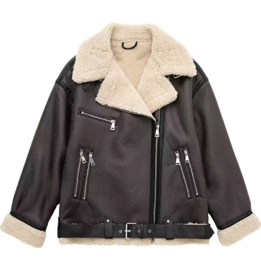 Women's Double-sided Jacket With Belt