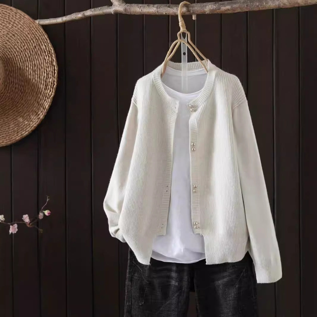 Women's Knitted Cardigan Classic Style Autumn New Loose Slimming And All-matching Soft Glutinous