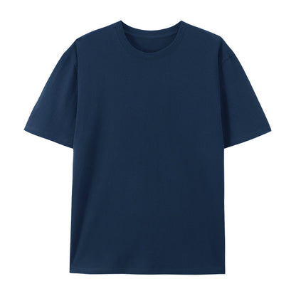 Cotton Round Neck T-shirt Heavy Loose Short Sleeve