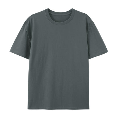 Cotton Round Neck T-shirt Heavy Loose Short Sleeve