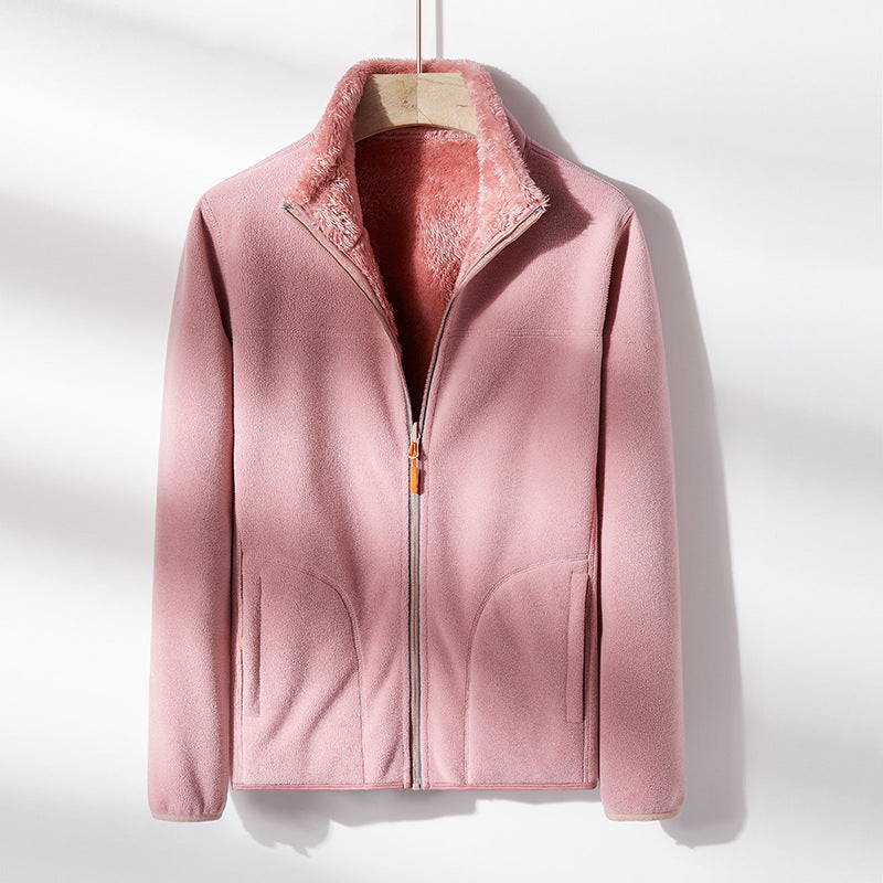 Fashion Outdoor Polar Fleece Double-sided Coral Fleece Jacket