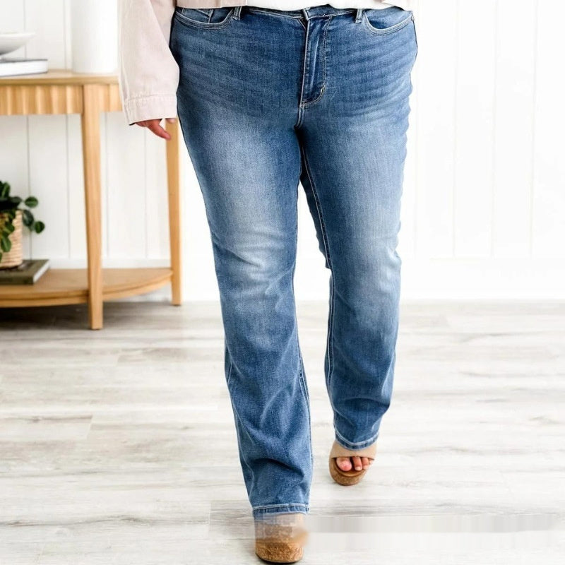 Fashion Plus Size Stretchy Slim-fit Jeans