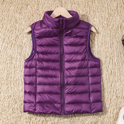 Lightweight down jacket women's Vest Short Size Large