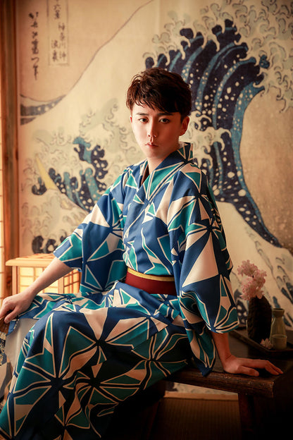 Japanese Kimono Formal Polyester Anti-Wrinkle Non-Ironing Kimono Suit