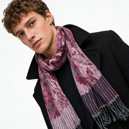 2pcs Glamorous Dinner Accessory Rich Jacquard Texture Catches Light Evening Jacquard Scarf,Luxe Look For Evening Wear,Scarf,vacation,daily Life,evening Party,Office Appropriate Subtlety For Women Men