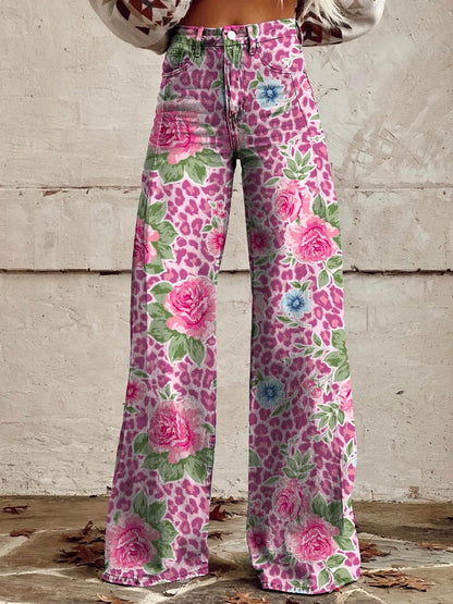 European And American Plus Size Women's Casual Pants Thin Wide Leg