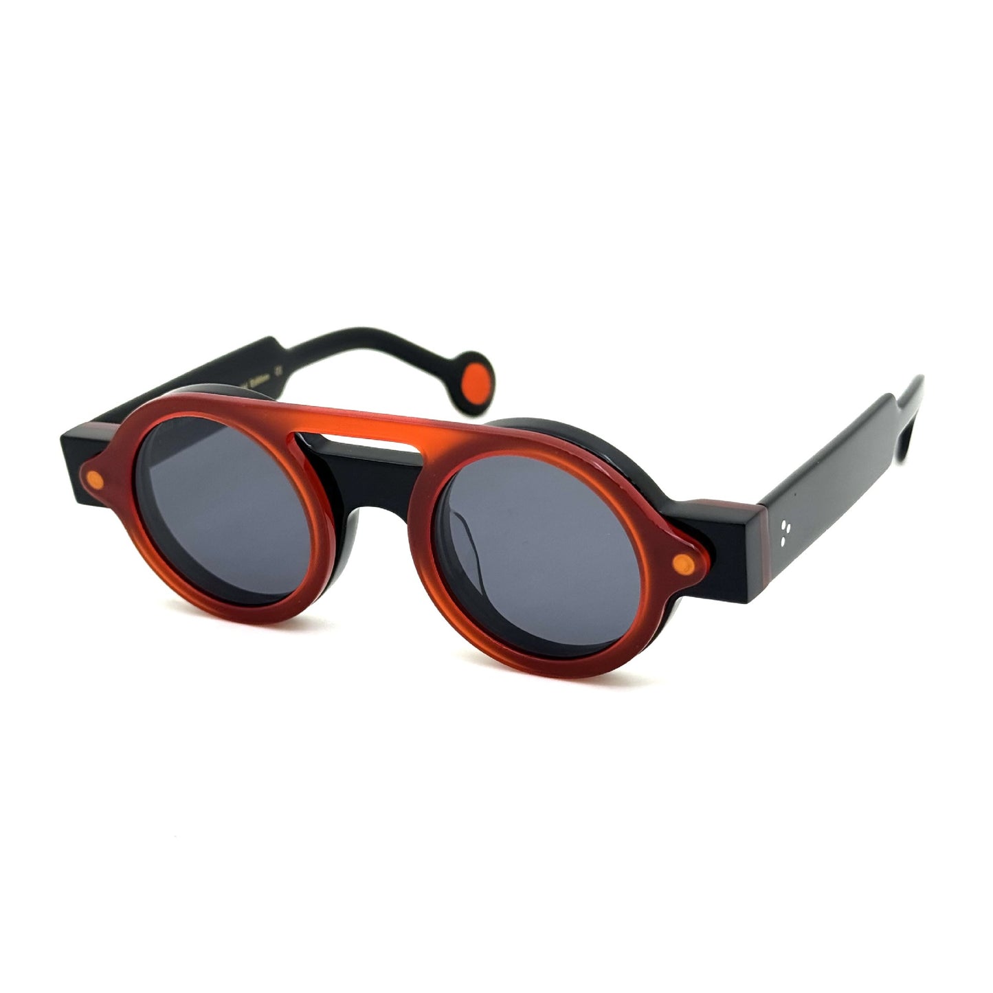 Irregular Circle In Circle Board Klein Blue Polarized Sunglasses