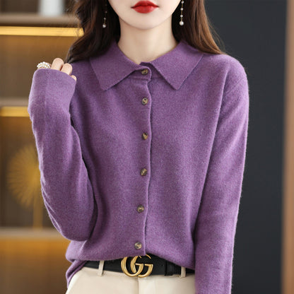 Women's Temperament Fashion Lapel Cardigan Top