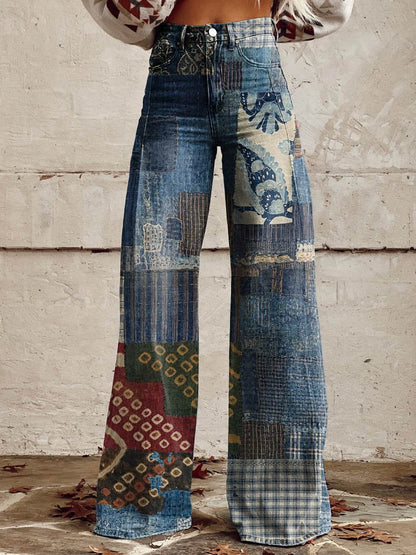 European And American Plus Size Women's Casual Pants Thin Wide Leg