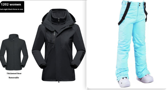 Outdoor Windproof Warm Shell Jacket Two-piece Set