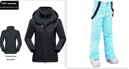 Outdoor Windproof Warm Shell Jacket Two-piece Set