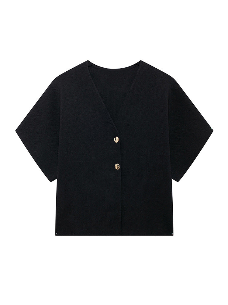 Women's Clothing Women's Knitwear Temperament Elegant Short Sleeve