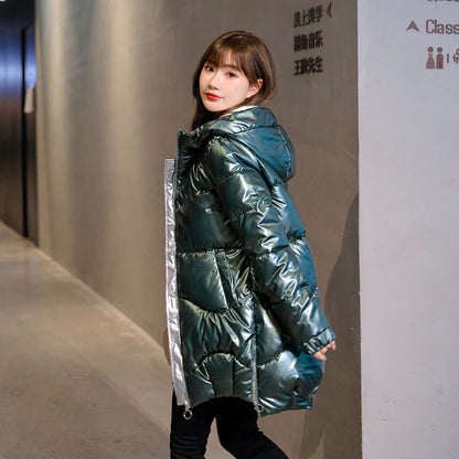 Mid-length Winter Loose Fashion Hooded Down Cotton Jacket