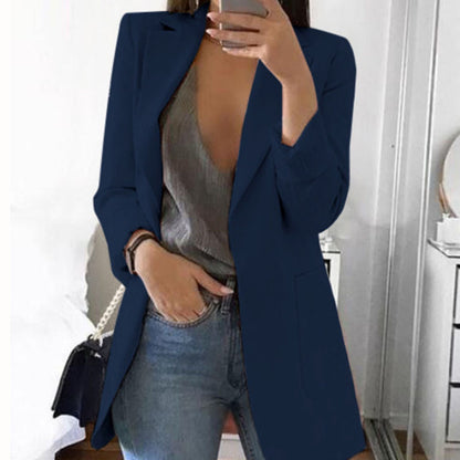 Long sleeve solid color cardigan