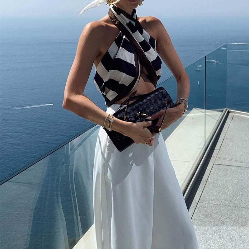 Solid Color Wide-leg Pants