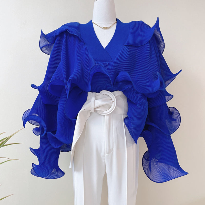 Women's Fashion Ruffle Chiffon Shirt