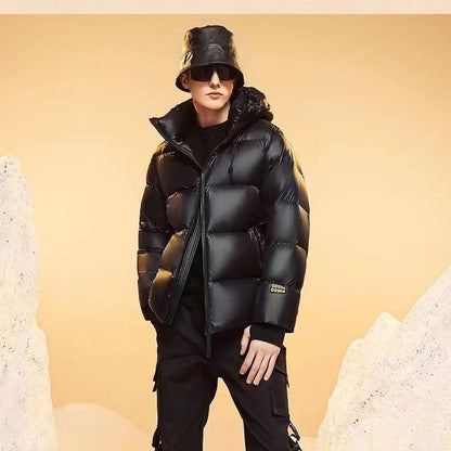 Men's And Women's Fashion Loose Five-grid Down Jacket