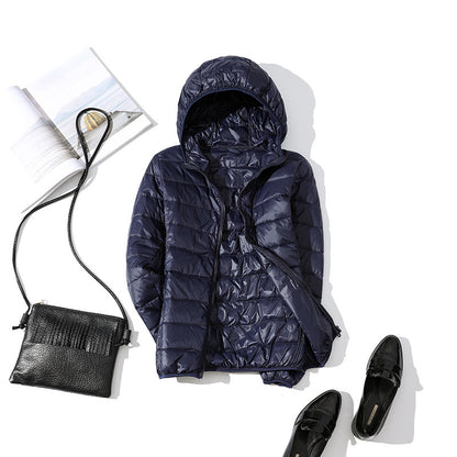 Lightweight Korean casual plus size short hooded jacket