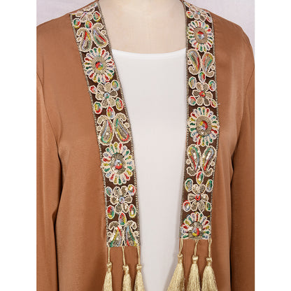 Women's Cardigan Two-piece Set Tassel Pendant Robe
