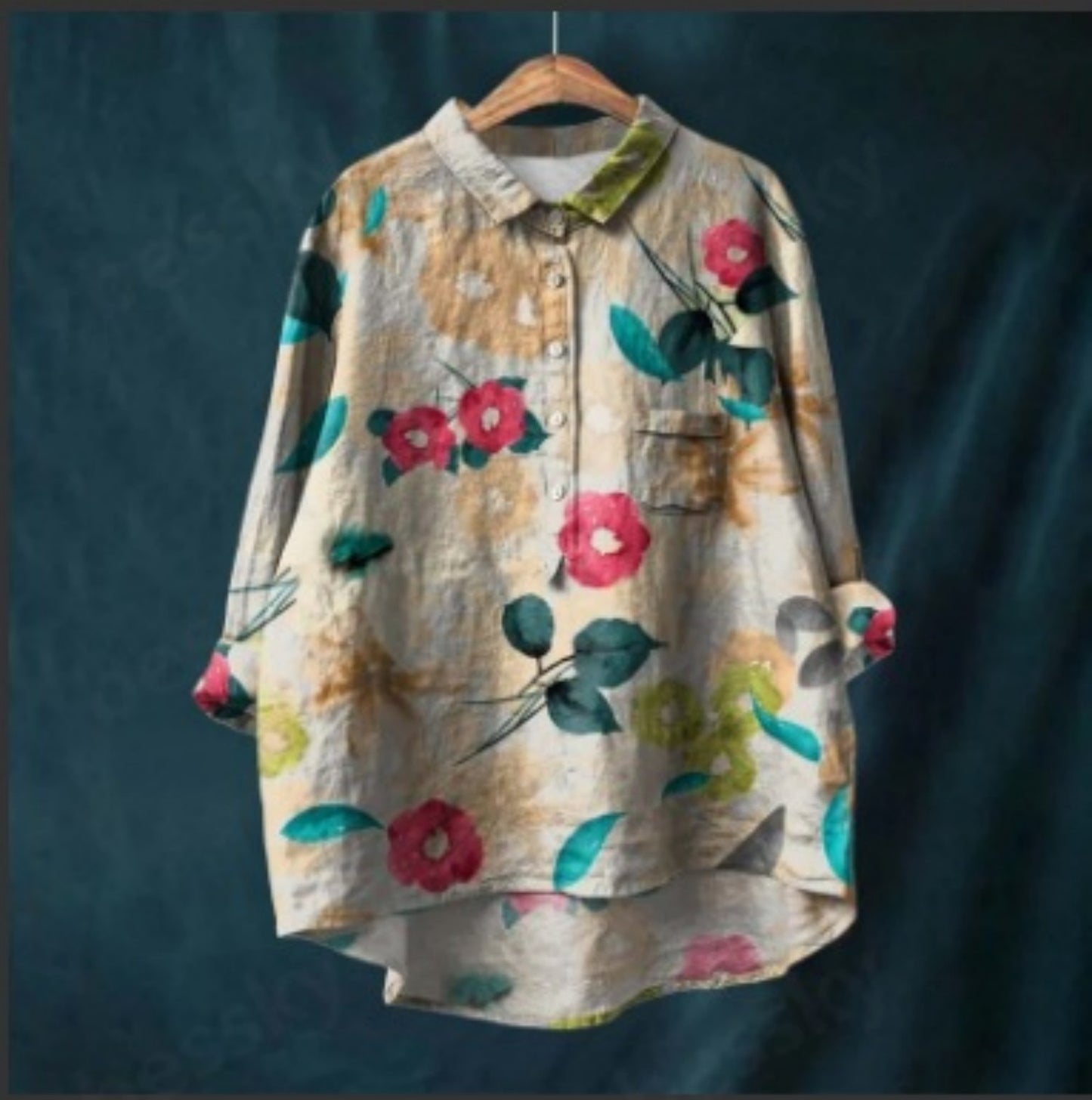 Printed Fashion Versatile Collar Shirt
