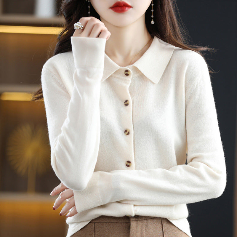 Women's Temperament Fashion Lapel Cardigan Top