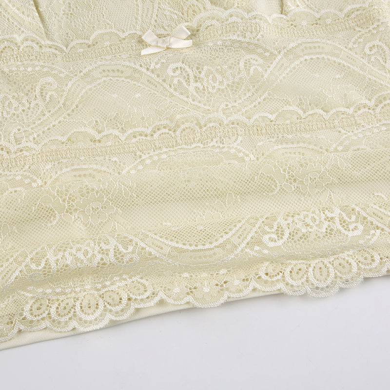 Double Layer Vest With Large V-neck Lace