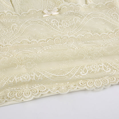 Double Layer Vest With Large V-neck Lace