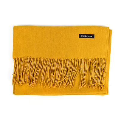Women's Solid Color Scarf Tassel Scarf