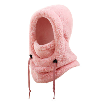 Warm Ear Protection Scarf Integrated Hat For Winter Thickened