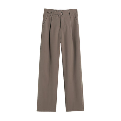 Ladies Loose Straight Mopping Suit Long Pants