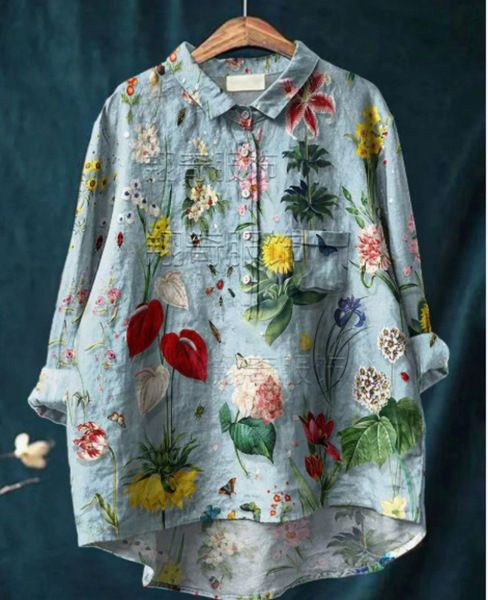 Printed Fashion Versatile Collar Shirt
