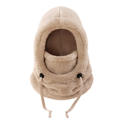 Warm Ear Protection Scarf Integrated Hat For Winter Thickened