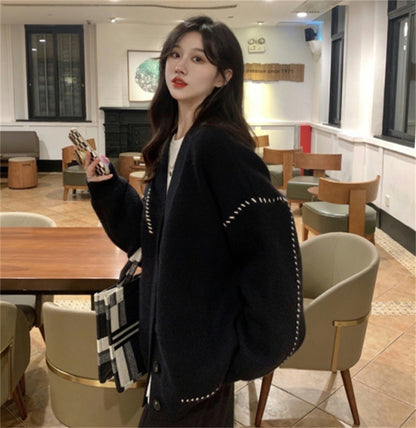 Lazy Wind Sweater Loose Niche Cardigan Coat