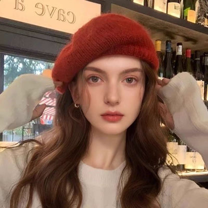 Sweet Beauty Face Little Wild Net Red Big Head Circumference Woolen Cap