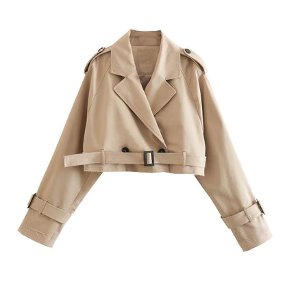 European And American Style Women's Short Cut Windbreaker