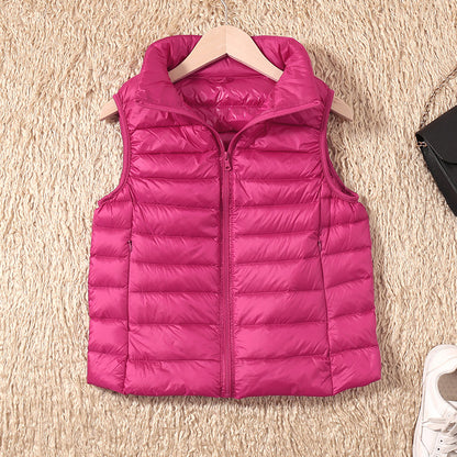 Lightweight down jacket women's Vest Short Size Large