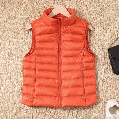 Lightweight down jacket women's Vest Short Size Large