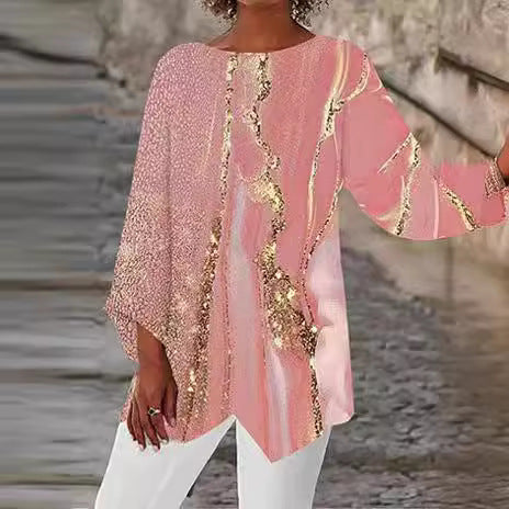 Butterfly Flying Digital Printing Women's Long-sleeved Top