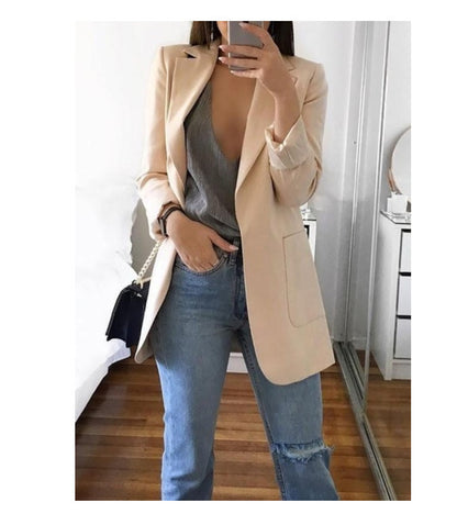 Long sleeve solid color cardigan