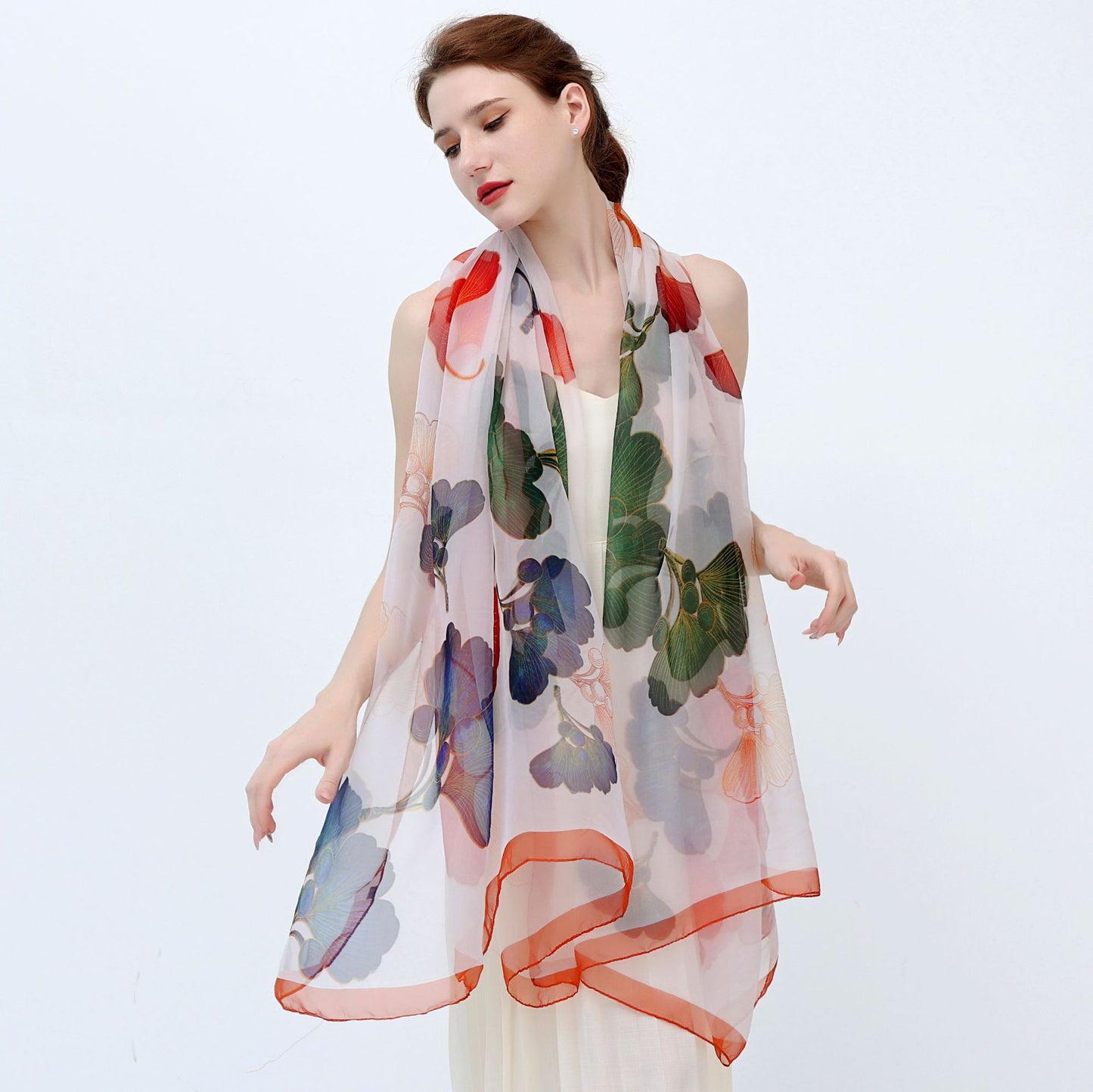 Yarn Cashew Printed Beach Travel Sun Protection Scarf