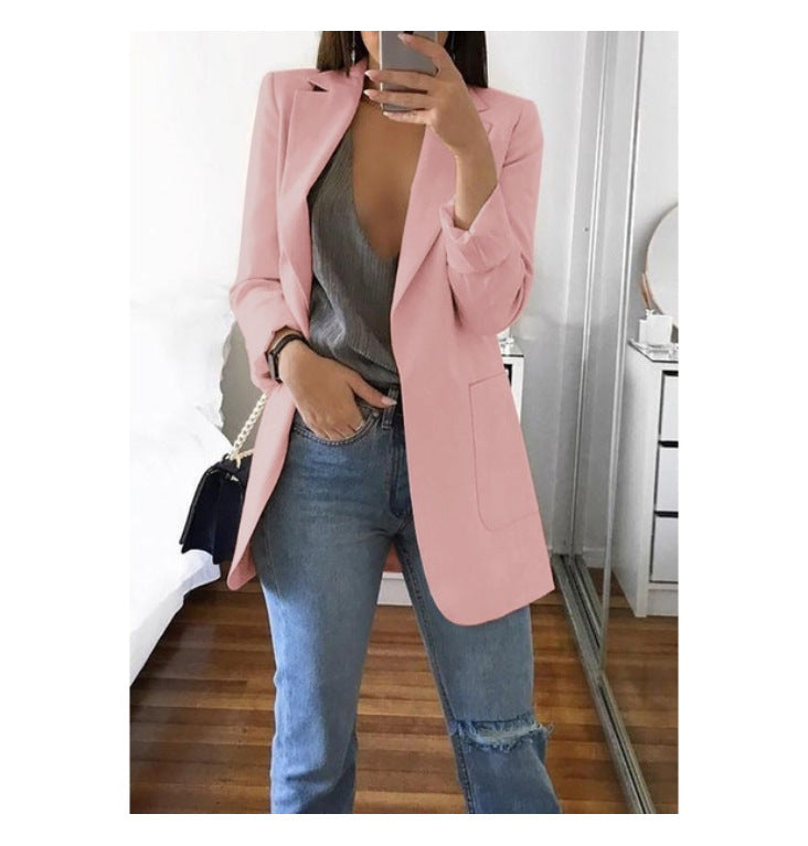 Long sleeve solid color cardigan