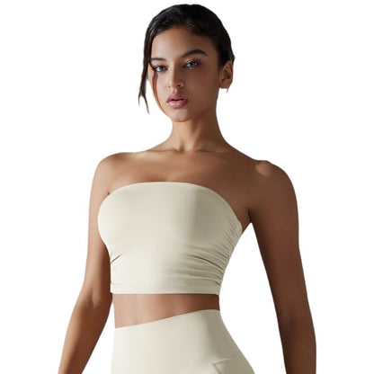 New Solid Color Chest Wrap Yoga Clothing Top