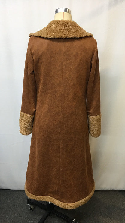 Denim Western Vintage Plush Warm Coat