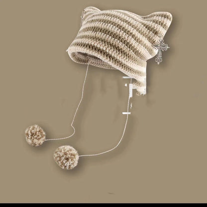 Korean Cute Thermal Head Cover Woolen Cap