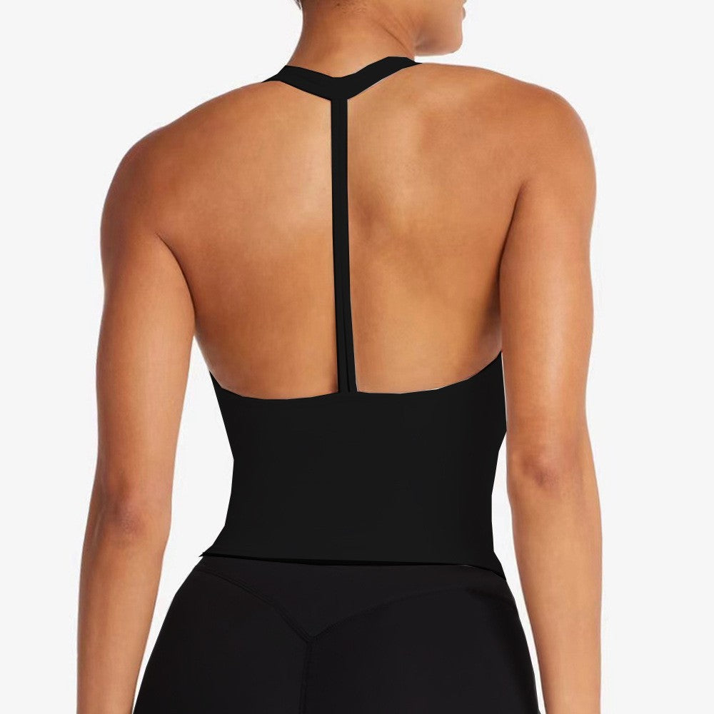 With Chest Pad Halter New Sports Fitness Vest