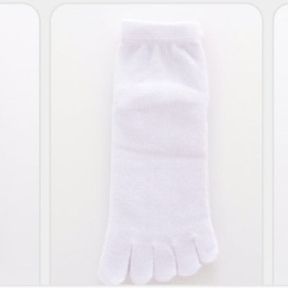 Men's And Women's Pure Cotton Sweat-absorbent Toe Socks