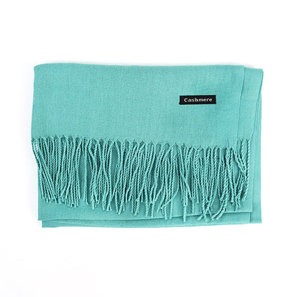Women's Solid Color Scarf Tassel Scarf