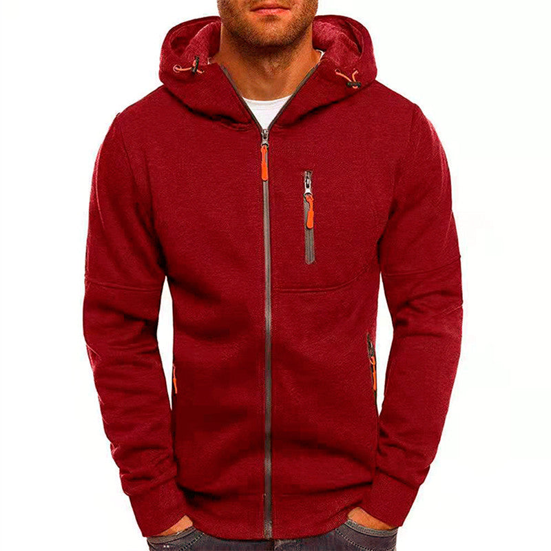 Casual Jacquard Sweater Cardigan Hooded Jacket