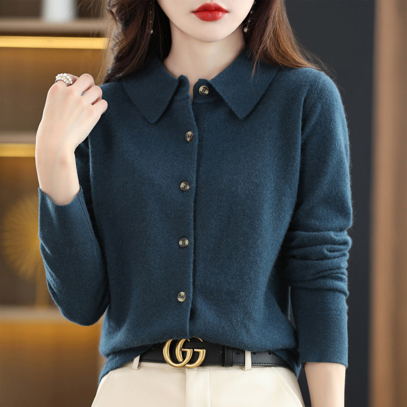 Women's Temperament Fashion Lapel Cardigan Top